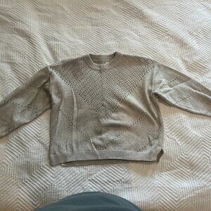 Marine Layer Light Grey Crew-neck Knit Sweater Size M